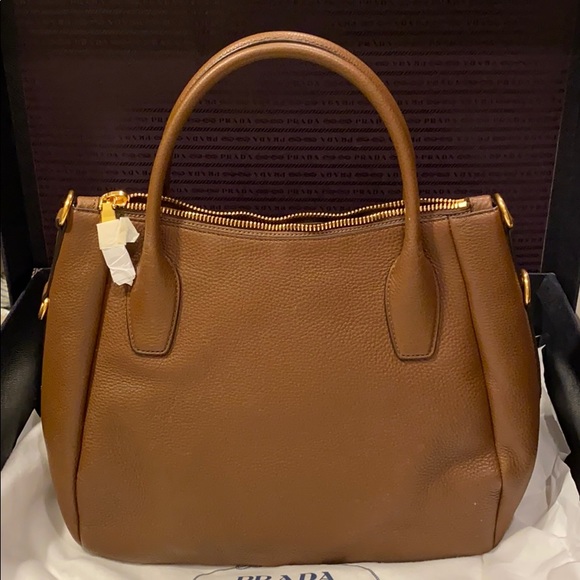 Authentic PRADA Pebble Leather Vit.Daino Handbag - Picture 2 of 10